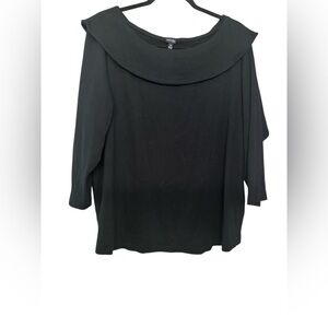 Rafaella Black Cowl Neck Top